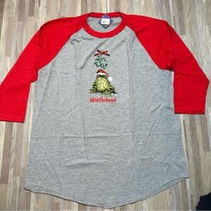 NEW “Mistletoad” Baseball T-Shirt, Size 2xl & xl